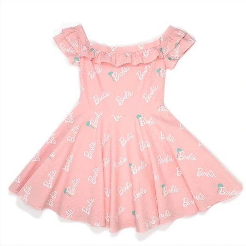 NIB Stitch Shoppe X Barbie™ Palm Tree Logo "Lizzy" Date Night Dress Size 1X - Picture 2 of 8